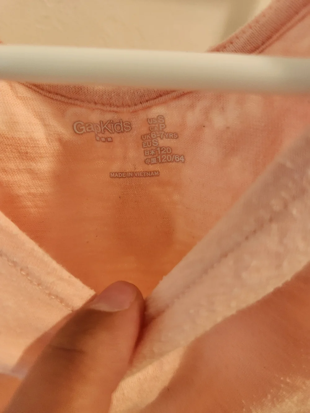 GAP Girls' Peach Crochet Detail Tee